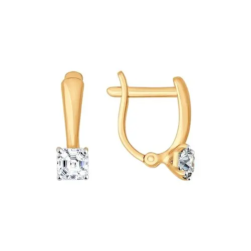 Серьги SOKOLOV из золота со Swarovski Zirconia
