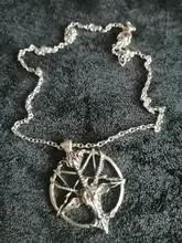 Necklace Jewelry Pendant-Chain Skull Goat-Head Pentagram-Pan God Vintage Women Fashion