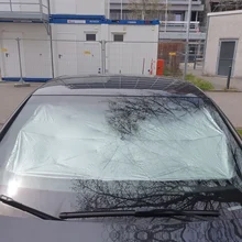 Parasol plegable para parabrisas de coche, quitasol de vehículo con protección para rayos UV, aislamiento térmico para ventana delantera interior, de 125 y 145cm