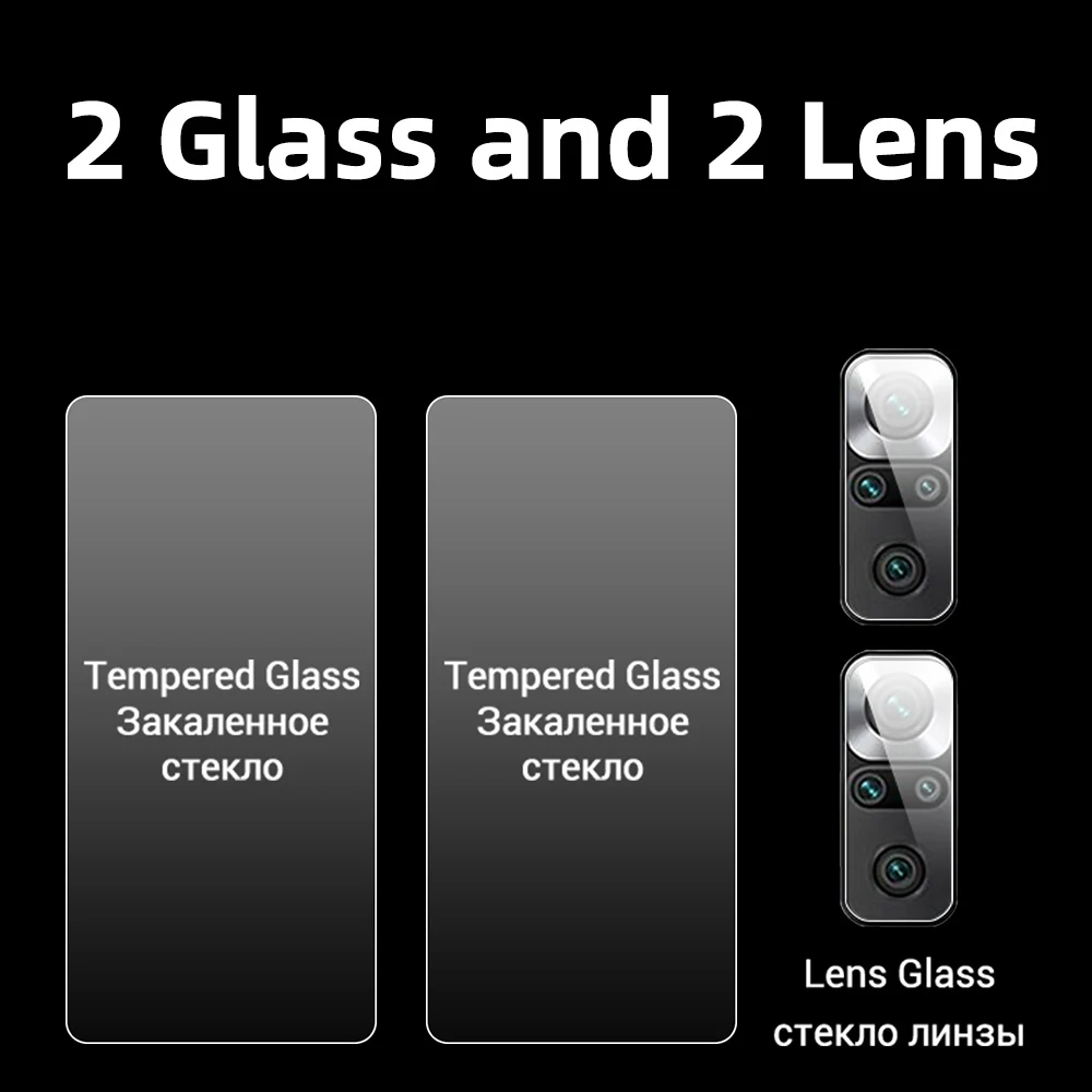 Screen Protector for Xiaomi Redmi Note 10 Pro Glass 8 Protective Glass 9 for Redmi Note 9 Pro Glass Note 8 9s for Redmi 10 9t 9c phone glass protector Screen Protectors