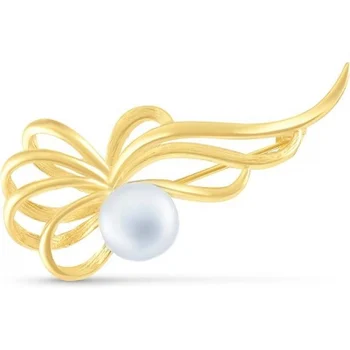 

Silver Wings brooch with silver pearls