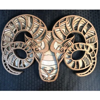 

The Files of laser cutting machine Multilayer Mandala Zodiac Star Aries digital Pattern CNC Vector files