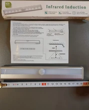 Lámpara LED de luz LED con Sensor de movimiento PIR para debajo del armario, luz nocturna para escaleras y cocina, 6/10 LEDs