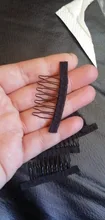 Peine peluca para hacer pelucas con Clip, extensiones de cabello humano con 7 dientes, pinzas de Metal, buena calidad, 12 Uds. Por lote