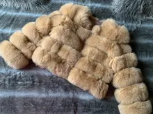 De invierno de la moda de cuero cálida capa natural abrigo de piel de zorro chaqueta de piel auténtica de zorro de invierno grueso abrigo cálido