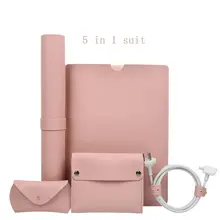 5 в 1 Роскошный кожаный чехол для ноутбука Macbook Pro retina 11 12 13 15 чехол для ноутбука Xiaomi Air 12,5 13,3 15,6 чехол