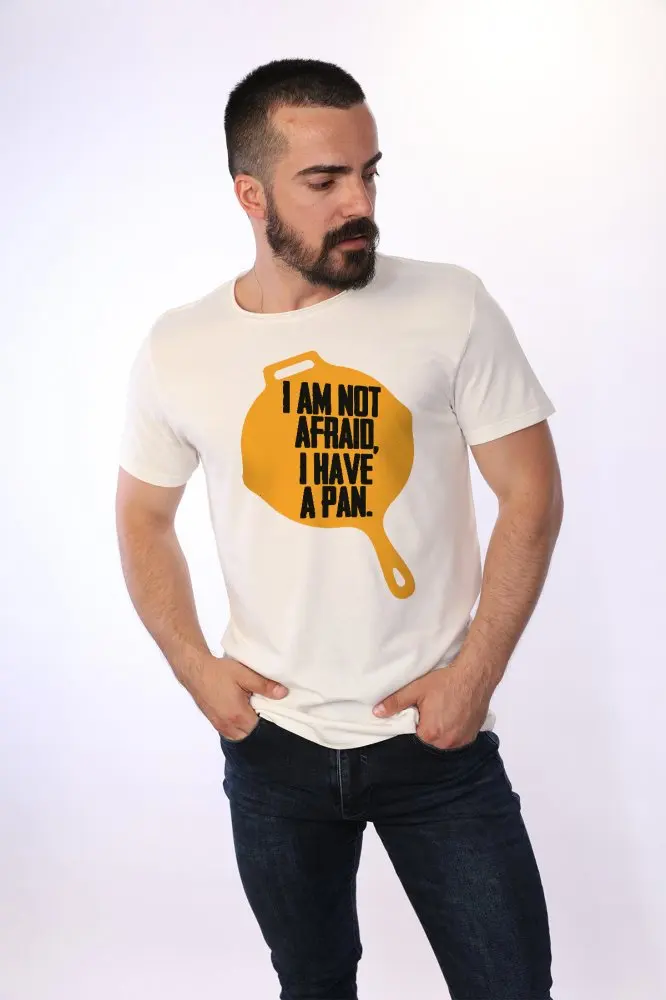 Angemiel Wear я не боюсь что у меня есть белая хлопковая Мужская футболка | одежда
