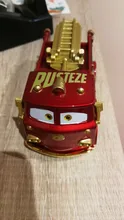 Disney Pixar-juguetes de Cars para niños, coche de rescate de fuego dorado, Rayo McQueen, Jackson Storm, de aleación de Metal fundido a presión, regalo de cumpleaños