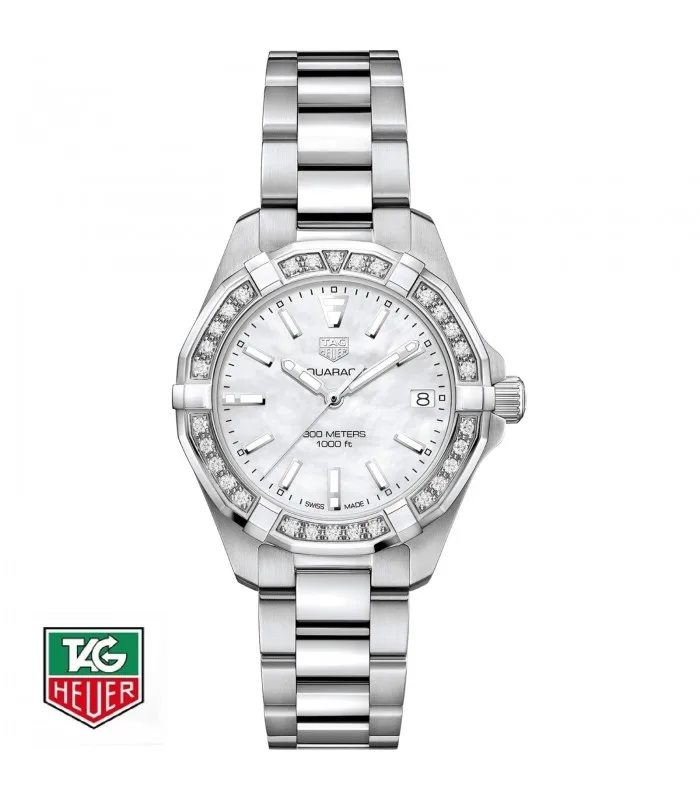BRIGHT PEARL QUARTZ STEEL AQUARACER TAG HEUER WBD1313.BA0740
