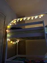 Garland-Lights String Fairy-Lights-Decoration Cotton-Ball Xmas Wedding-Party Holiday