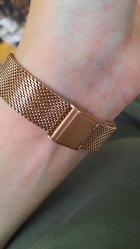 Spoo-Design  30mm – Kleine Damenuhr mit Mesh-Armband in Silber