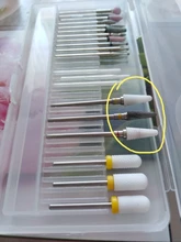 Caja de almacenamiento clara de 10/20/30 ranuras para broca de taladro eléctrico, soporte para limas rotativas, contenedor, accesorio herramienta de exhibición de uñas