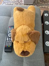Lindo latido del corazón cachorro de conductividad juguete de entrenamiento mascota de peluche cómodo acurrucarse dormir
