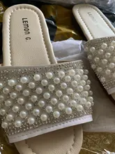 Zapatillas de princesa para niñas, sandalias deslizantes de playa, bañera para nadar, zapatillas ostentosas con perlas, suaves y Chic, verano 2021