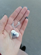 Diseño único tallado corazón-marco de fotos con forma colgante con abalorio, collares de medallón ajustables, joyería conmemorativa para hombres y mujeres