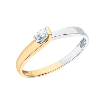 

Gold ring with diamonds sunlight sample 585