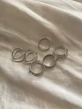 Conjuntos de anillos coreanos para mujer, joyería Pop sencilla, anillos de oro a la moda, venta al por mayor, 2020