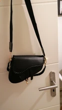 Bolsa de sillín para mujer, Asa de un hombro, tendencia informal, cierre de cerrojo, Material PU con cremallera, bolso de adorno con cierre interior de poliéster, novedad de 2020