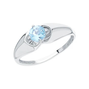 

Silver ring with Topaz sunlight sample 925
