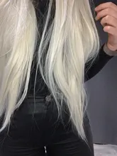 NNZES-peluca lisa de 24 y 30 pulgadas para mujer, largo sintético, color blanco, parte media, negro, Rubio, rojo, fibra resistente al calor