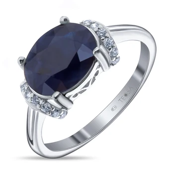 

Silver ring with cubic zirconia and cubic zirconia