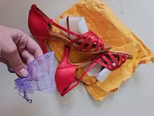 Zapatos de salón de baile latino para mujeres/niñas/señoras, Tango y Salsa, tacón alto, satén, Blanco PU, rojo, profesional, nuevo