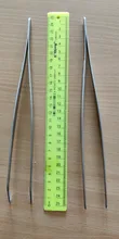 Pinzas medicinales de acero inoxidable 430 antiyodo, pinzas medicinales largas y rectas de 12,5 cm-30cm, coderas de cabeza recta gruesa