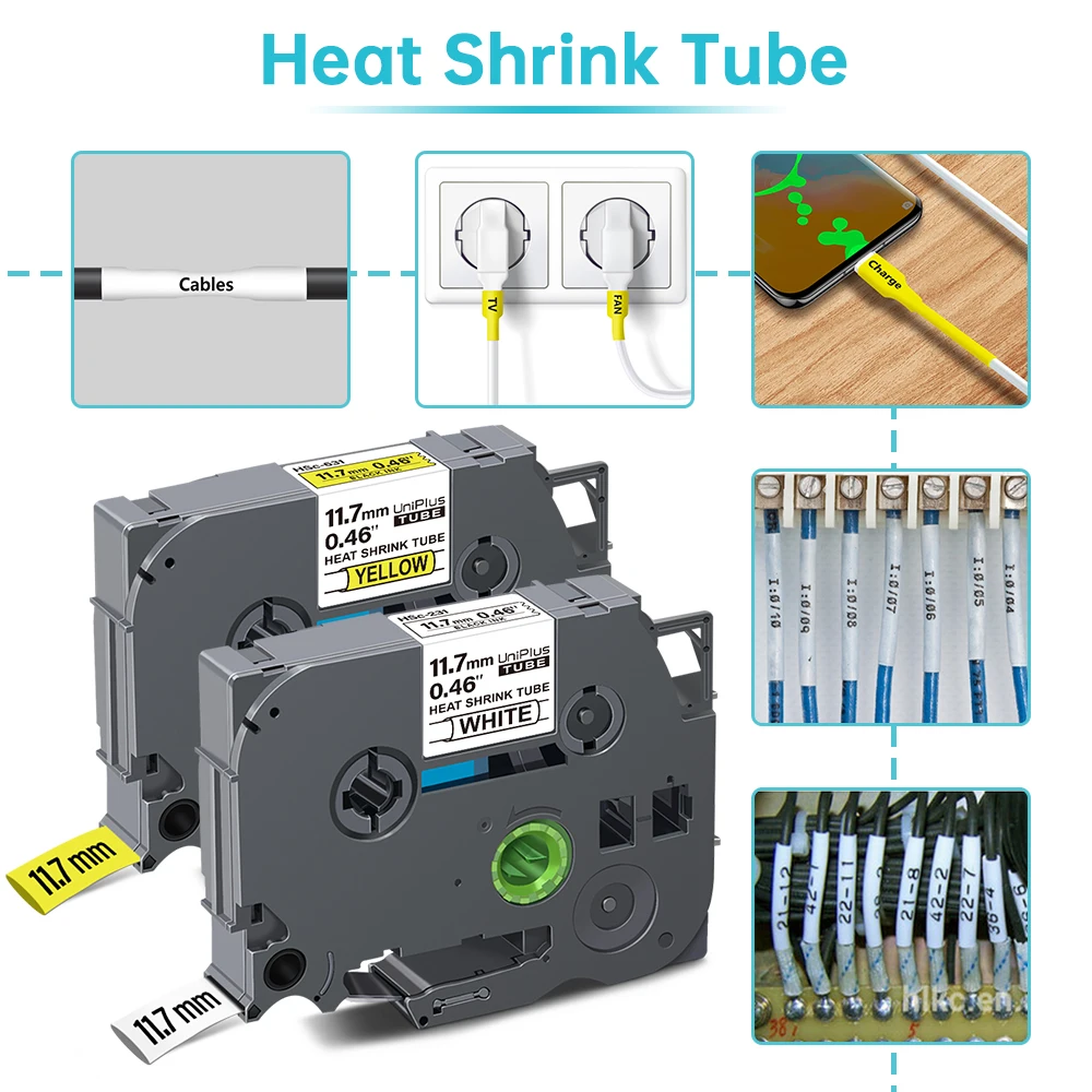 Термоусадочная трубчатая лента UniPlus сменная Промышленная 211 221 hs231 621 631 Brother hse 231