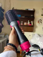 Secador de pelo 2 en 1 de un paso, cepillo de aire caliente, alisador de pelo, cepillo rizador, herramientas de estilismo de cabello, iones de pelo