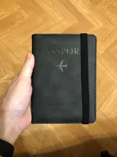 TOURSUIT-fundas para pasaporte de cuero PU con bloqueo RFID para hombre y mujer, funda para tarjetas bancarias, billetera de identificación, accesorios de viaje