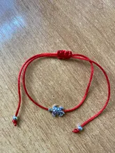 Pipitree-pulsera con abalorio de tortuga de mar de la suerte para mujer y niño, brazalete de cordel rojo, Pulseras de deseos, regalo, joyería