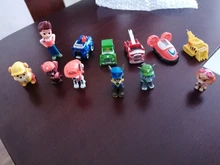 Decoración de tarta de cumpleaños de la patrulla Canina, 12 Uds., Material de PVC para cachorros, juguetes para niños, regalos de cumpleaños