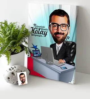 

Personalized Mr General Manager Cartoon Canvas Table (30x50 cm.) 1