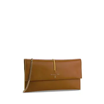 

Patrizia Pepe Clutch Saddle Brown