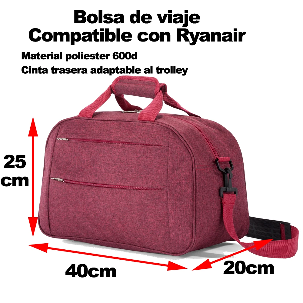 Benzi Bolsa de Viaje 40 x 20 cm BZ5496 Tamaño Equipaje de Mano Ryanair|Bolsas de viaje| - AliExpress