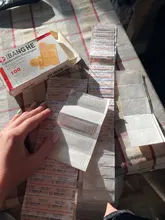 100 unids/pack impermeable adhesiva herida parche médico Anti-bacterias tirita vendas adhesivo de primeros auxilios Kit de suministros