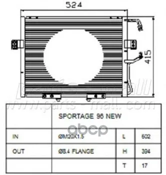 

Radiator conditioner Kia Sportage PMC supplier parts-mall art. pxncb-046