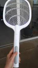 Raqueta antimosquitos eléctrica de 3000V, lámpara UV, USB, 1200mAh, recargable, para verano