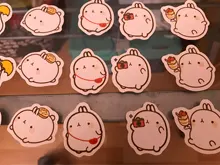 46 unids/pack lindo conejo pegatinas de etiqueta decorativos papelería pegatinas Scrapbooking pegatinas DIY S18