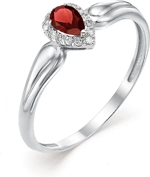 

Alcor ring with garnet and cubic zirconia