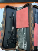 Fenice profesional JP440c 7 pulgadas de alta calidad para mascotas tijeras de peluquería canina curva adelgazamiento tijeras adelgazamiento de 25%