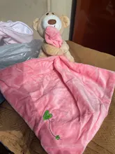 Manta de oso de peluche bonito de seguridad para cuarto de bebé, suave y liso