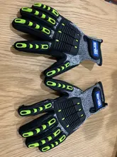 GMG-guantes de trabajo de seguridad TPR, resistentes al impacto, antigolpes, mecánicos, resistentes al impacto