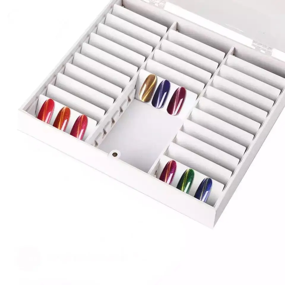 Коробка для хранения ногтей ложных цветной дисплей держатель коробка ювелирных