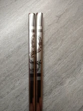 Dragon Chopsticks Tableware Sushi Metal Stainless-Steel Chinese Iron Vacclo Anti-Skid