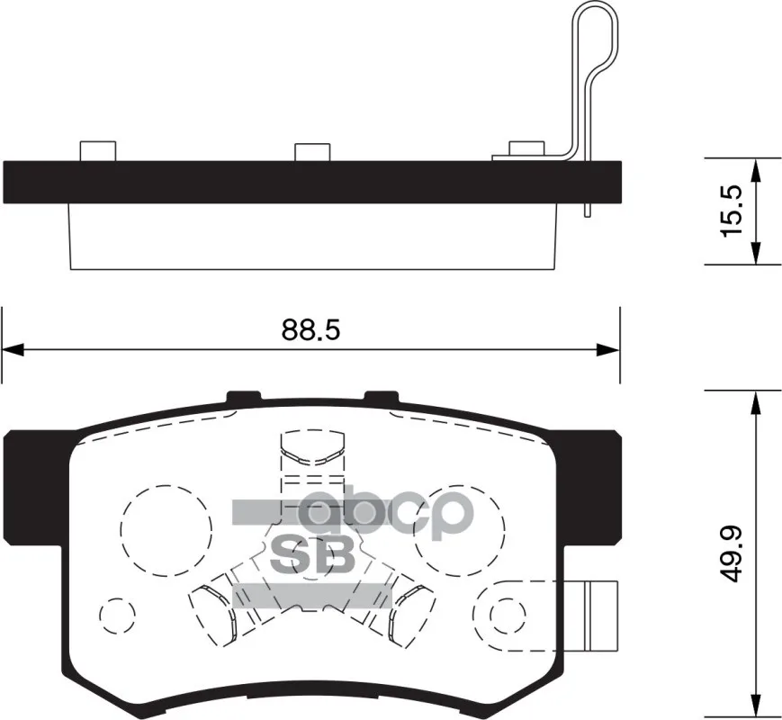 Колодки Тормозные Honda Accord 2.0-2.4 Акпп 08-/Cr-V Ii 02-06/Fr-V 05- Задние Sangsin Brake Sp2116 Sangsin brake арт. SP2116