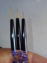 3 unids/set de línea de arte pintura bolígrafo Slim 3D acrílico consejos pinceles para Gel UV dibujo línea colorido diseño de malla herramientas de manicura de uñas