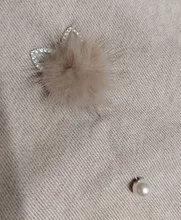 Fur-Ball-Brooch-Pins Lapel Cute Women Collar Jewelry Gift Rabbit for Korean-Fur-Ball