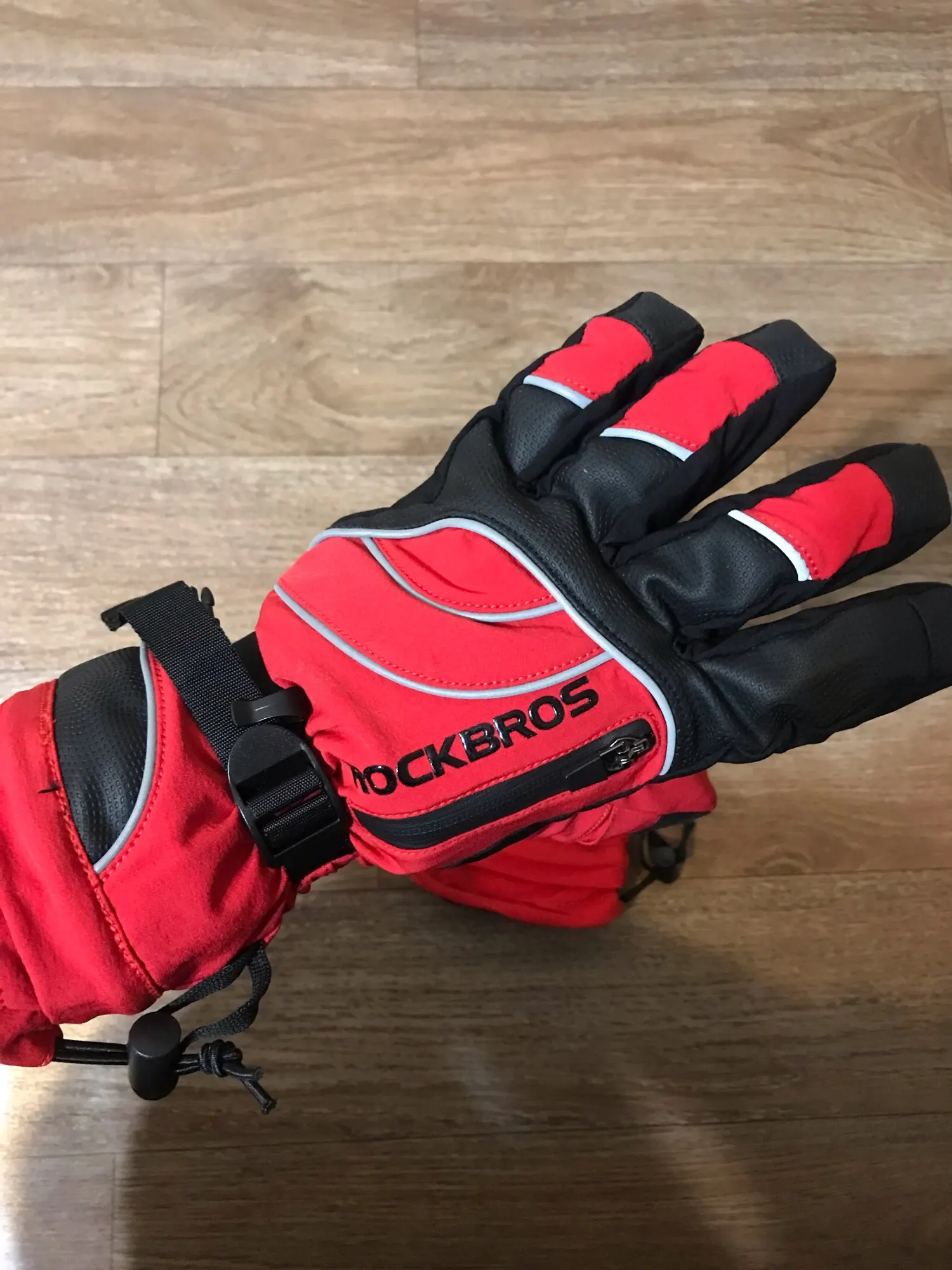 ROCKBROS Ski Gloves Motorcycle Waterproof Fleece Thermal Gloves Snowboard Snowmobile Gloves Men Women Winter Snow Bike Gloves photo review