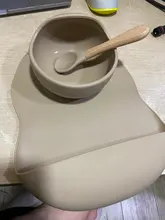 Juego de alimentación de colores para niños, Baberos de silicona de grado alimenticio, plato de bebé, tazón de succión sin silicona, vajilla para niños, babero impermeable, cuchara suelta BPA